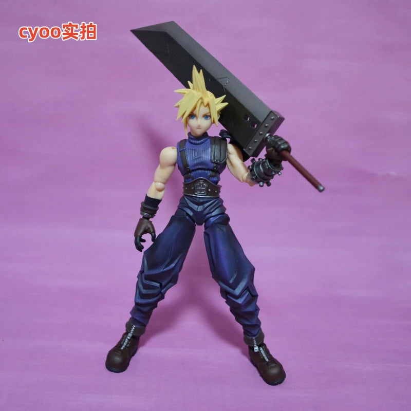 Square Enix Bring Arts "Final Fantasy Vii" Action Figure Set - Cloud Strife & Rufus Shinra & Heidegger & Vincent Valentine Model