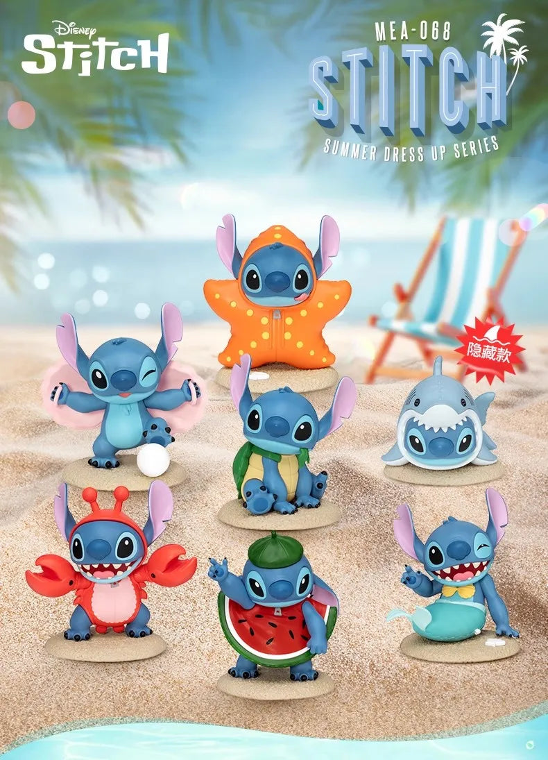 Official Lilo & Stitch Summer Series Blind Box - Beach Day Stitch Figures By Beast Kingdom Tropical Outfit Variants