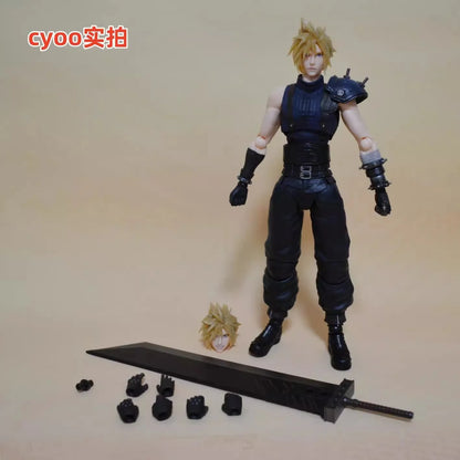 Square Enix Bring Arts "Final Fantasy Vii" Action Figure Set - Cloud Strife & Rufus Shinra & Heidegger & Vincent Valentine Model