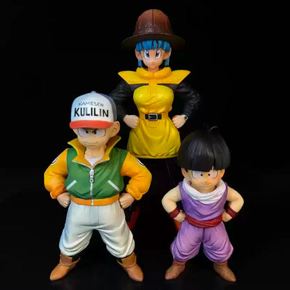 Dragon Ball Z Son Gohan Action Figure 13cm with Little Krillin PVC Collectible Model Statue Doll for Adventure Toy Gift