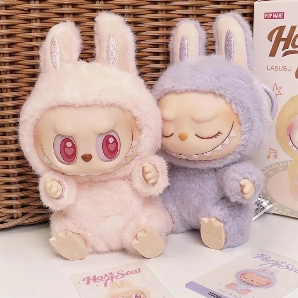 For Labubu The Monsters Doll Blind Box Heart-Moving Macaron Mokoko Anime Figures Guess Bag Hanging Pendant Xmas Birthday Gift