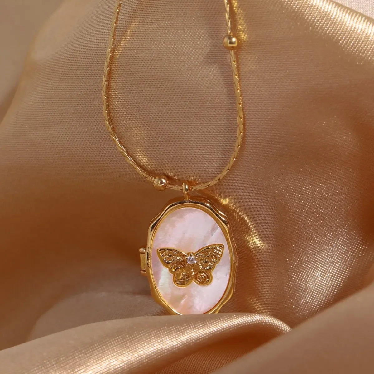 Nellie Glimmer Butterfly Necklace