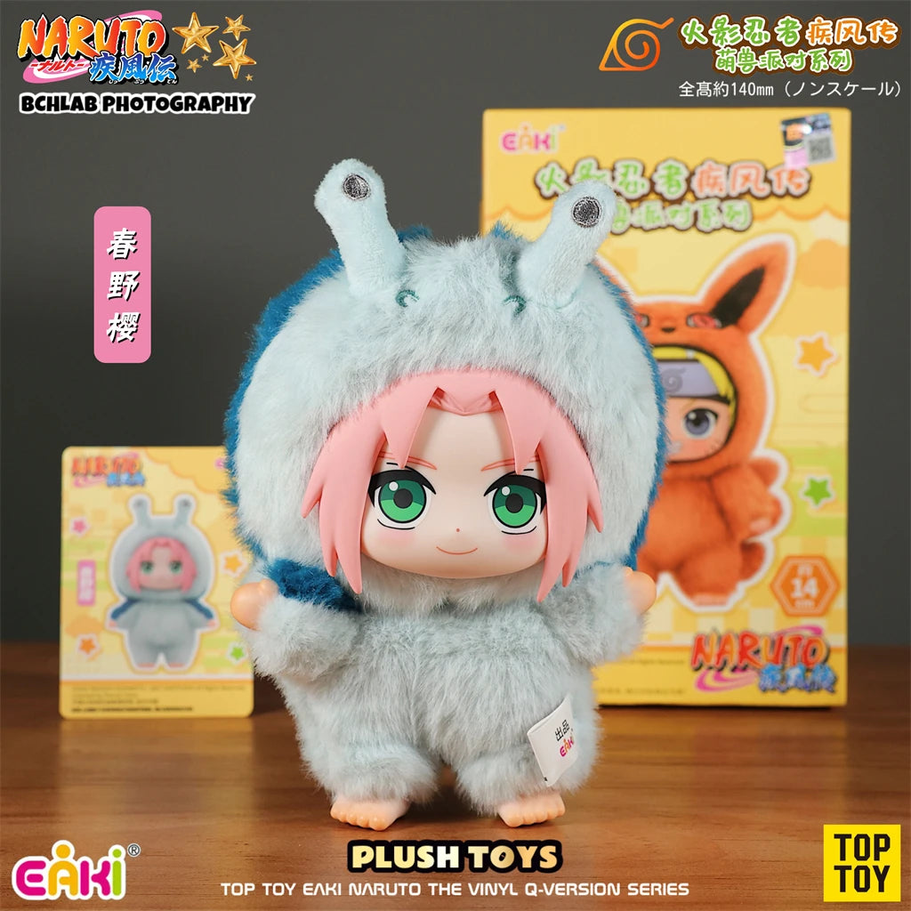 Top Toy × Eaki Naruto Cute Beast Party Blind Box Figure Keychain Charm Naruto & Sasuke Collectible Toys Trendy Blind Box