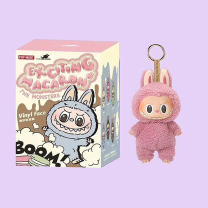 For Labubu The Monsters Doll Blind Box Heart-Moving Macaron Mokoko Anime Figures Guess Bag Hanging Pendant Xmas Birthday Gift
