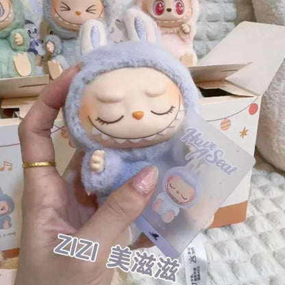 For Labubu The Monsters Doll Blind Box Heart-Moving Macaron Mokoko Anime Figures Guess Bag Hanging Pendant Xmas Birthday Gift