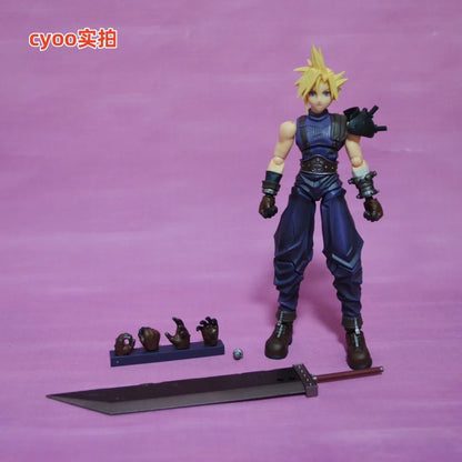 Square Enix Bring Arts "Final Fantasy Vii" Action Figure Set - Cloud Strife & Rufus Shinra & Heidegger & Vincent Valentine Model