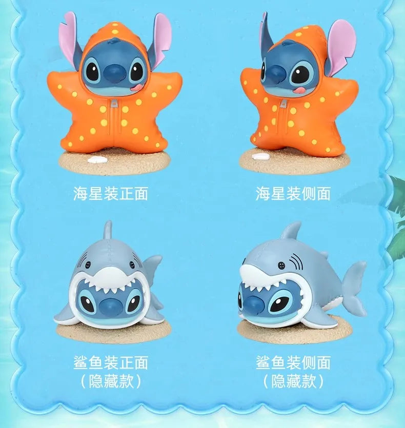 Official Lilo & Stitch Summer Series Blind Box - Beach Day Stitch Figures By Beast Kingdom Tropical Outfit Variants