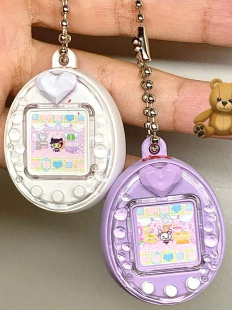 New Bandai - 4th Tamagotchi Miniature Pendant Angel White Gift Defective Bulk