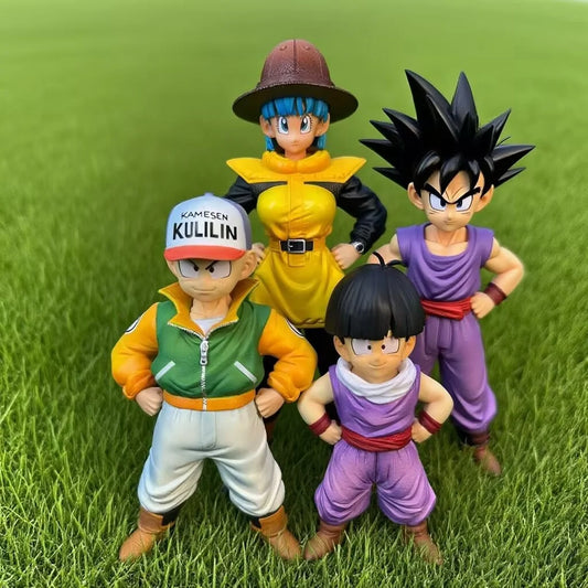 Dragon Ball Z Son Gohan Action Figure 13cm with Little Krillin PVC Collectible Model Statue Doll for Adventure Toy Gift