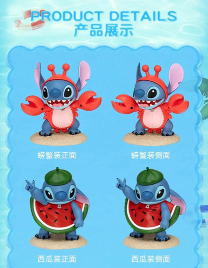 Official Lilo & Stitch Summer Series Blind Box - Beach Day Stitch Figures By Beast Kingdom Tropical Outfit Variants