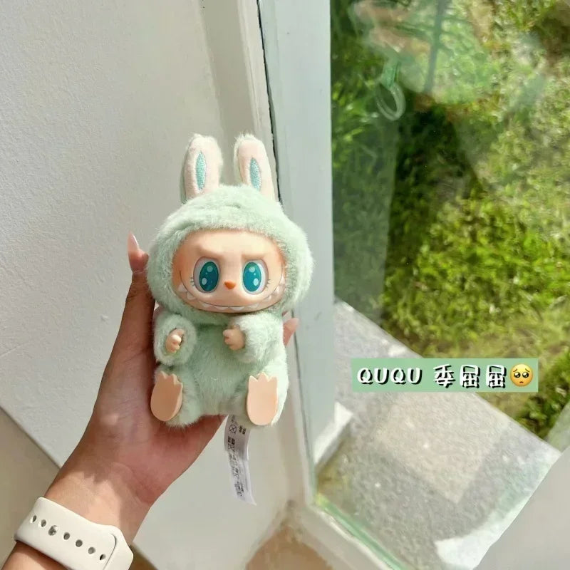 For Labubu The Monsters Doll Blind Box Heart-Moving Macaron Mokoko Anime Figures Guess Bag Hanging Pendant Xmas Birthday Gift