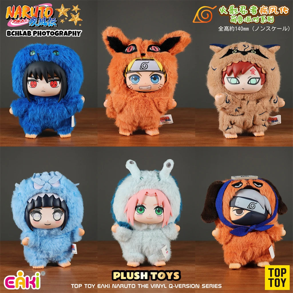 Top Toy × Eaki Naruto Cute Beast Party Blind Box Figure Keychain Charm Naruto & Sasuke Collectible Toys Trendy Blind Box