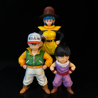 Dragon Ball Z Son Gohan Action Figure 13cm with Little Krillin PVC Collectible Model Statue Doll for Adventure Toy Gift