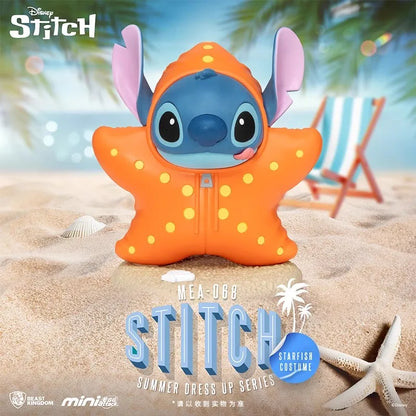 Official Lilo & Stitch Summer Series Blind Box - Beach Day Stitch Figures By Beast Kingdom Tropical Outfit Variants