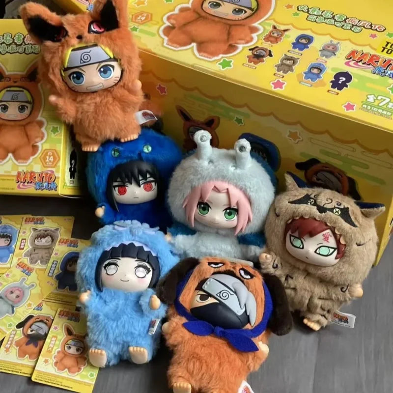 Top Toy × Eaki Naruto Cute Beast Party Blind Box Figure Keychain Charm Naruto & Sasuke Collectible Toys Trendy Blind Box