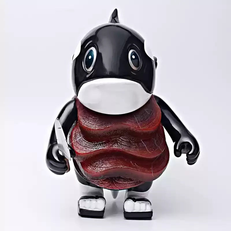 Bean Boss Aquatic Series - Collectible Tuna, Orca & Salmon Figures Cute Mini Whale Model Set, Japanese-Style Vinyl Art Toys