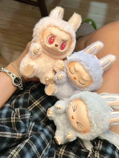 For Labubu The Monsters Doll Blind Box Heart-Moving Macaron Mokoko Anime Figures Guess Bag Hanging Pendant Xmas Birthday Gift