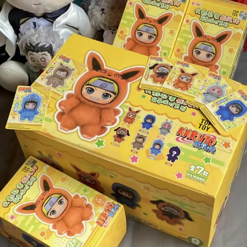 Top Toy × Eaki Naruto Cute Beast Party Blind Box Figure Keychain Charm Naruto & Sasuke Collectible Toys Trendy Blind Box