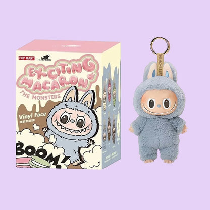 For Labubu The Monsters Doll Blind Box Heart-Moving Macaron Mokoko Anime Figures Guess Bag Hanging Pendant Xmas Birthday Gift