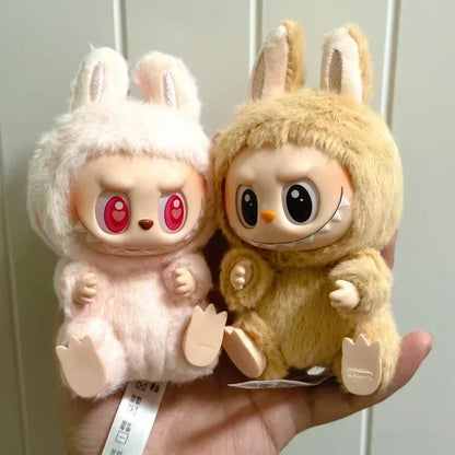 For Labubu The Monsters Doll Blind Box Heart-Moving Macaron Mokoko Anime Figures Guess Bag Hanging Pendant Xmas Birthday Gift