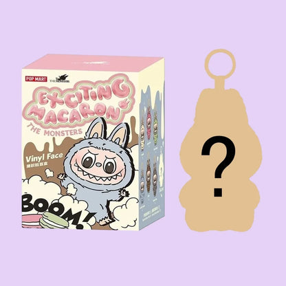 For Labubu The Monsters Doll Blind Box Heart-Moving Macaron Mokoko Anime Figures Guess Bag Hanging Pendant Xmas Birthday Gift