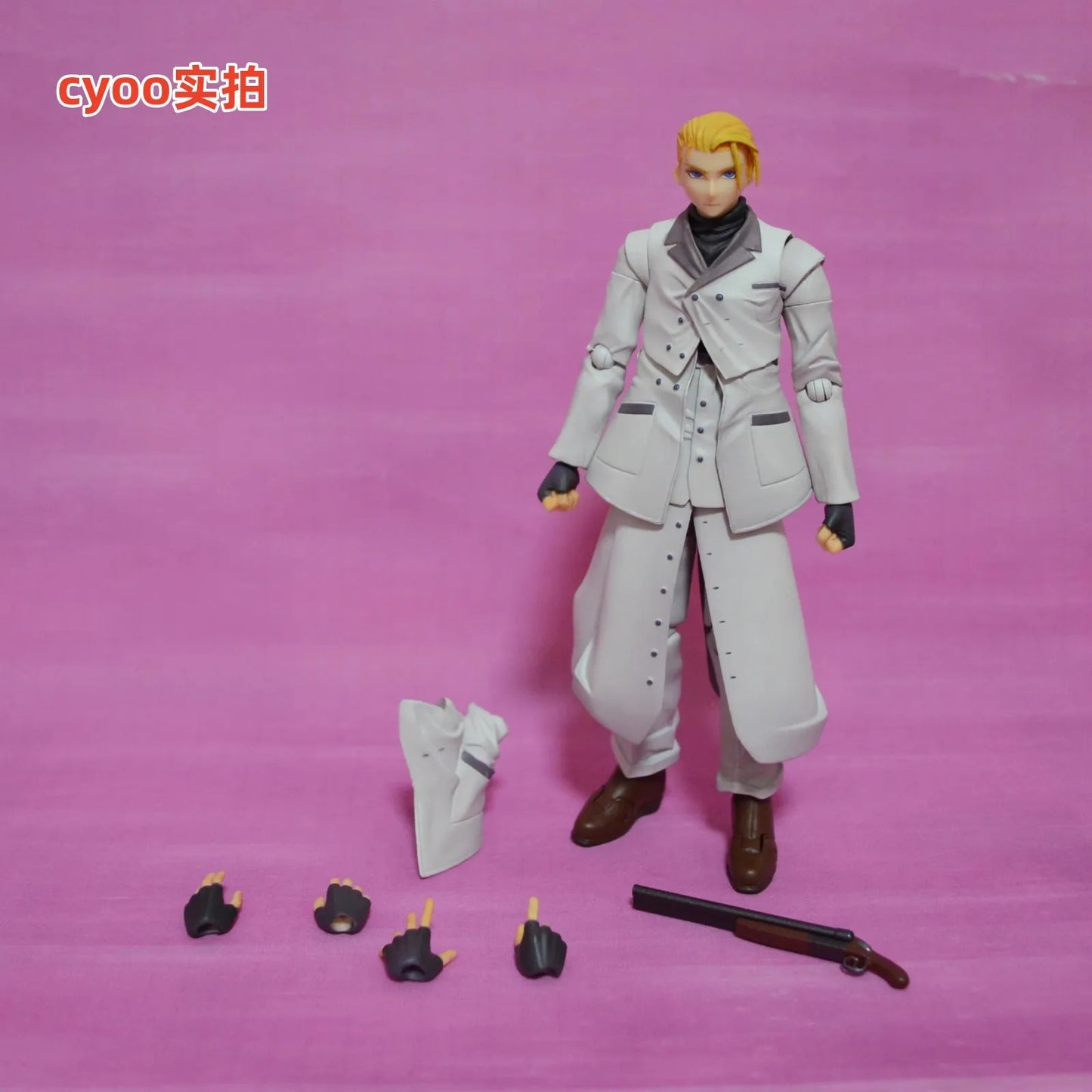 Square Enix Bring Arts "Final Fantasy Vii" Action Figure Set - Cloud Strife & Rufus Shinra & Heidegger & Vincent Valentine Model