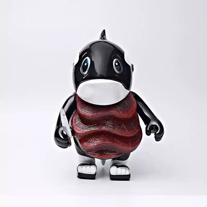 Bean Boss Aquatic Series - Collectible Tuna, Orca & Salmon Figures Cute Mini Whale Model Set, Japanese-Style Vinyl Art Toys