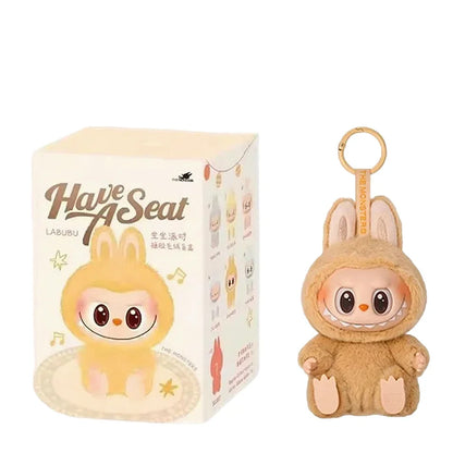 For Labubu The Monsters Doll Blind Box Heart-Moving Macaron Mokoko Anime Figures Guess Bag Hanging Pendant Xmas Birthday Gift