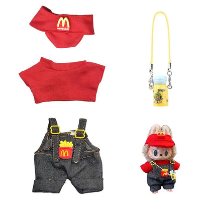Roupas de boneca de 17 cm, roupa labubu, conjunto de roupas de boneca labubu de 17 cm, roupas de boneca de 17 cm para bonecas la