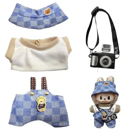 Roupas de boneca de 17 cm, roupa labubu, conjunto de roupas de boneca labubu de 17 cm, roupas de boneca de 17 cm para bonecas la
