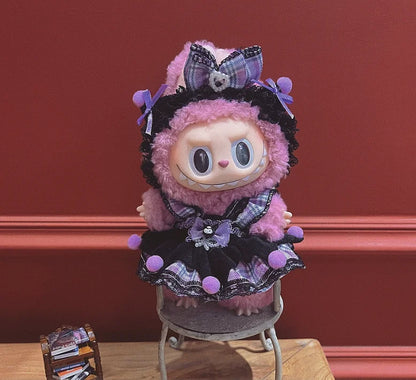 Roupas de boneca de 17 cm, roupa labubu, conjunto de roupas de boneca labubu de 17 cm, roupas de boneca de 17 cm para bonecas la