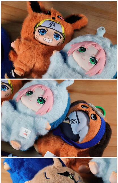 Top Toy × Eaki Naruto Cute Beast Party Blind Box Figure Keychain Charm Naruto & Sasuke Collectible Toys Trendy Blind Box