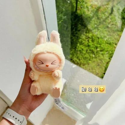 For Labubu The Monsters Doll Blind Box Heart-Moving Macaron Mokoko Anime Figures Guess Bag Hanging Pendant Xmas Birthday Gift