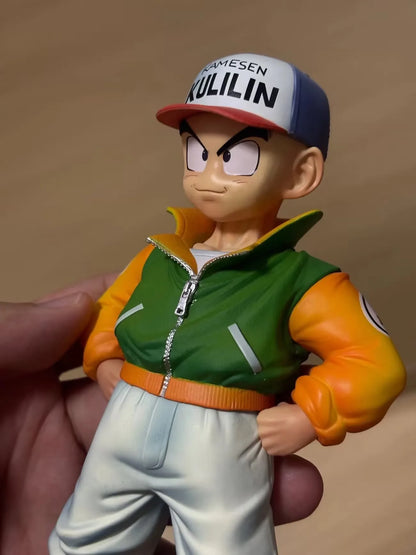 Dragon Ball Z Son Gohan Action Figure 13cm with Little Krillin PVC Collectible Model Statue Doll for Adventure Toy Gift