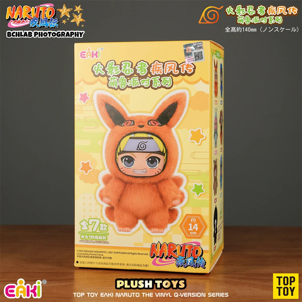 Top Toy × Eaki Naruto Cute Beast Party Blind Box Figure Keychain Charm Naruto & Sasuke Collectible Toys Trendy Blind Box