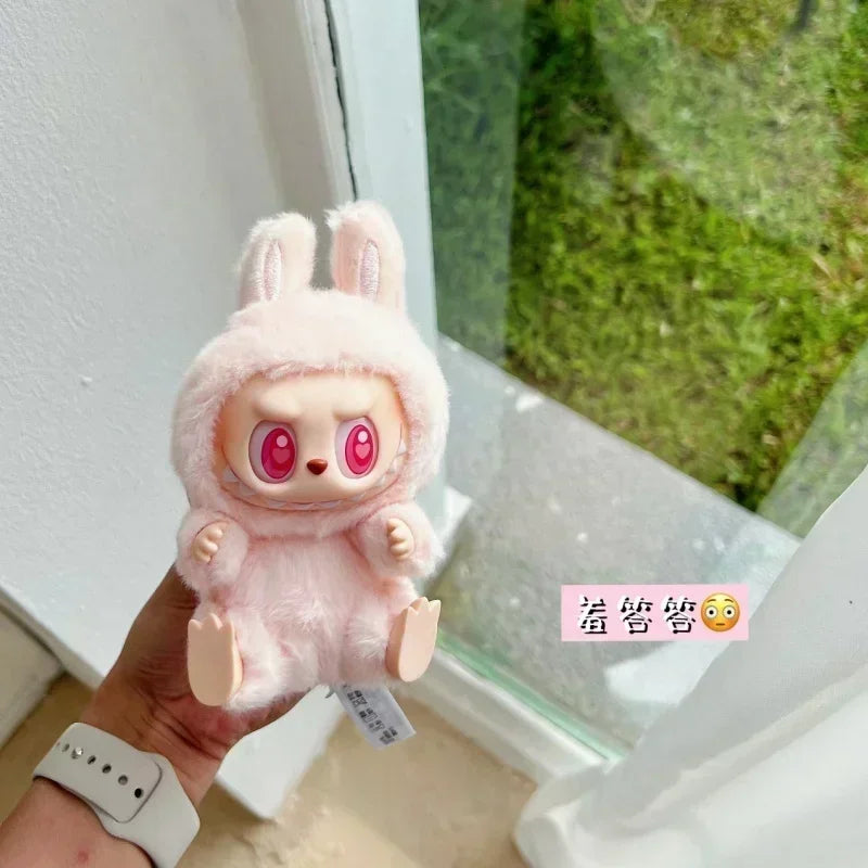 For Labubu The Monsters Doll Blind Box Heart-Moving Macaron Mokoko Anime Figures Guess Bag Hanging Pendant Xmas Birthday Gift