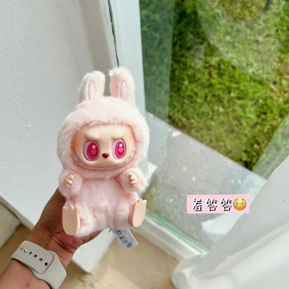 For Labubu The Monsters Doll Blind Box Heart-Moving Macaron Mokoko Anime Figures Guess Bag Hanging Pendant Xmas Birthday Gift