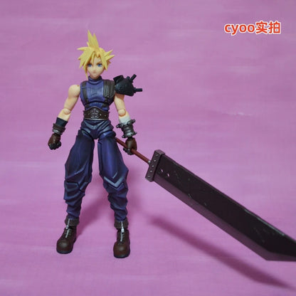 Square Enix Bring Arts "Final Fantasy Vii" Action Figure Set - Cloud Strife & Rufus Shinra & Heidegger & Vincent Valentine Model