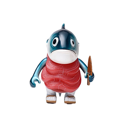 Bean Boss Aquatic Series - Collectible Tuna, Orca & Salmon Figures Cute Mini Whale Model Set, Japanese-Style Vinyl Art Toys