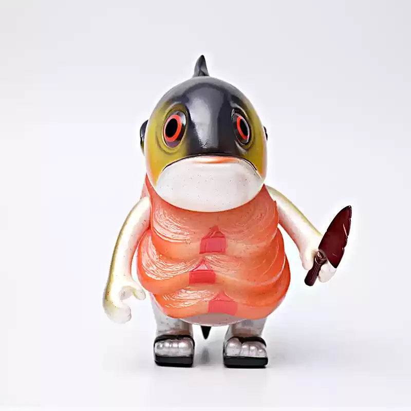 Bean Boss Aquatic Series - Collectible Tuna, Orca & Salmon Figures Cute Mini Whale Model Set, Japanese-Style Vinyl Art Toys