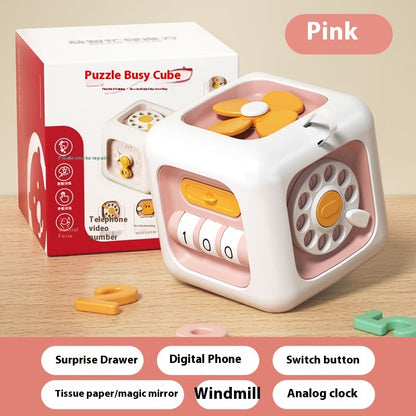 Baby Cube Puzzle Hexahedral Organ Busy Box