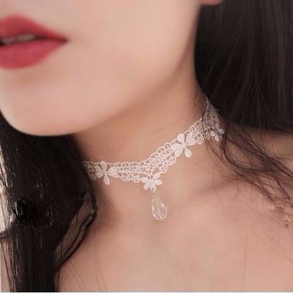 Personalized Multi-layer Crystal Lace Necklace Bone Chain