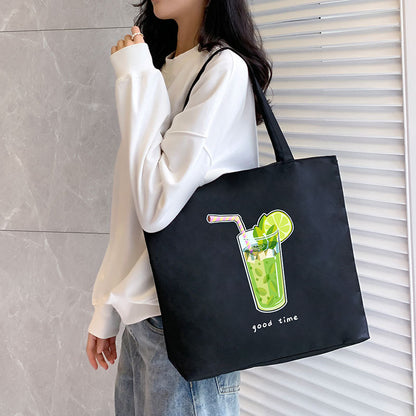 Women's Canvas Bag New Shoulder Handbag Student Tote One Piece