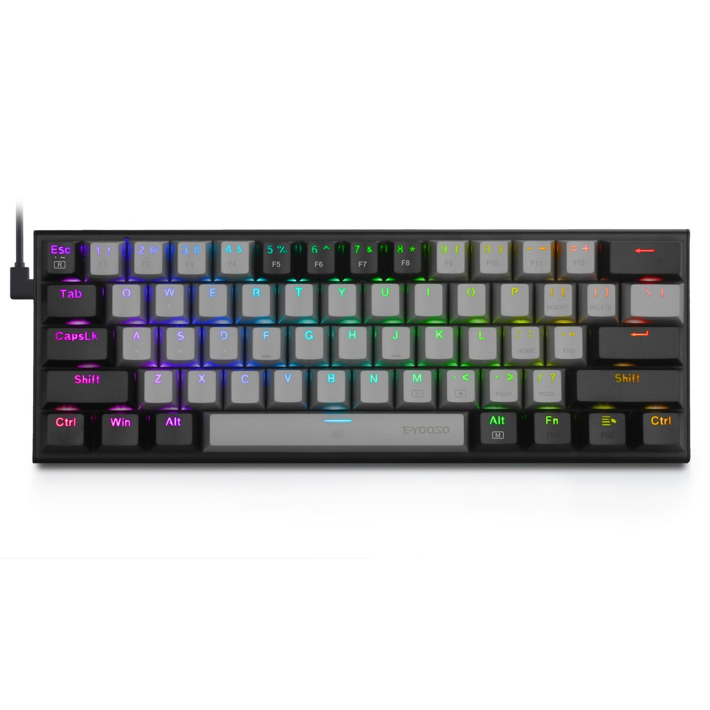 Key Mechanical Keyboard Two Colors Key CAP Computer E-sports Game MonochromeRGB Light