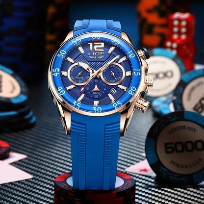 LIGE brand Quartz Men's Waterproof Watch Multi-function