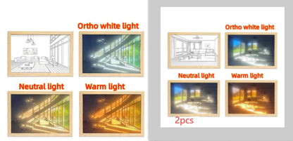 LED Decorative Light: Modern Bedside Picture with Simulated Sunshine.