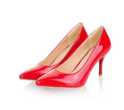 Patent Leather Stiletto High-heeled Net Red High-heeled