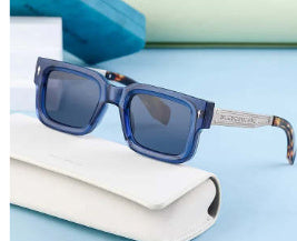 Retro Square Frame Sun Block Sunglasses