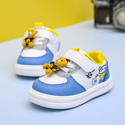 Children's Sneakers Baby Toddler Boys And Girls Leather Surface Baby Shoes