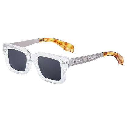 Retro Square Frame Sun Block Sunglasses